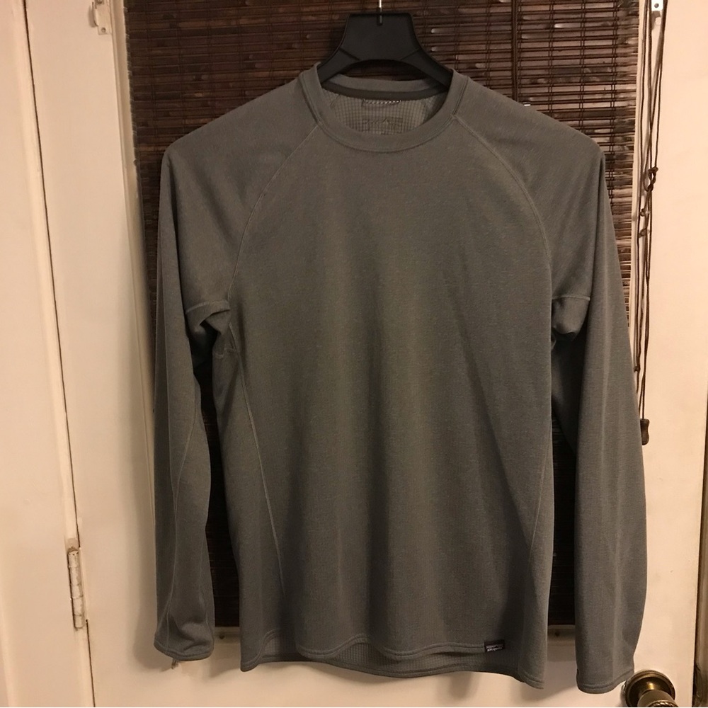 Patagonia Capilene Midweight Base Layer Shirt Mens Medium Black Polartec Hiking